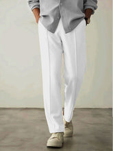 Plain Stripe-Line Jogger - White - Drizzle.pk